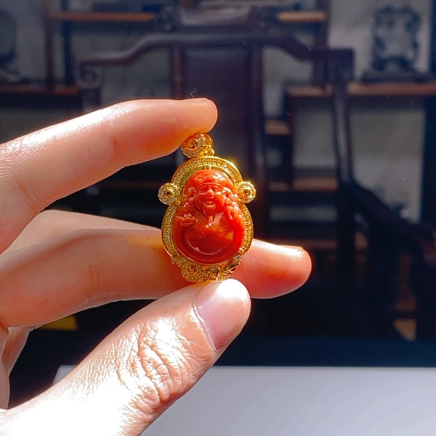 天然翡翠A货财神XMGS-02