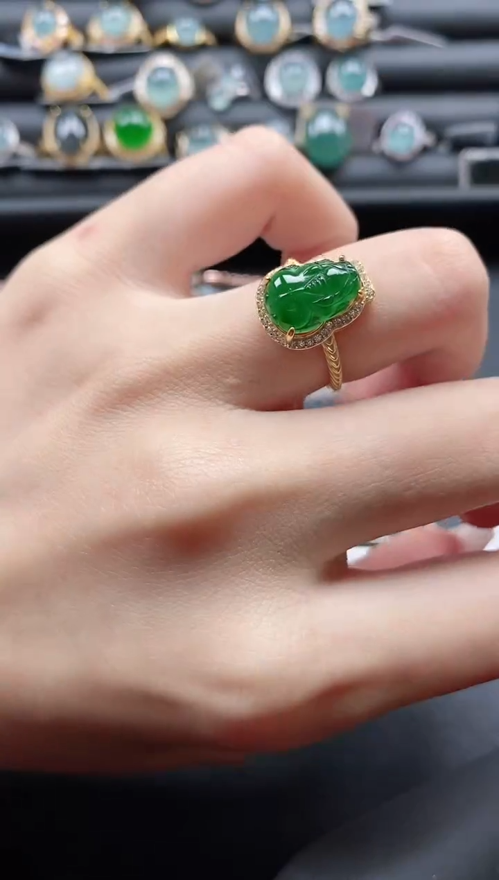 【闪购商品】翡翠戒指银S925镶嵌1111