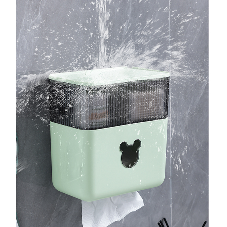 卫生间纸巾盒厕所卫生纸置物架壁挂式免打孔抽纸盒创意防水纸巾架