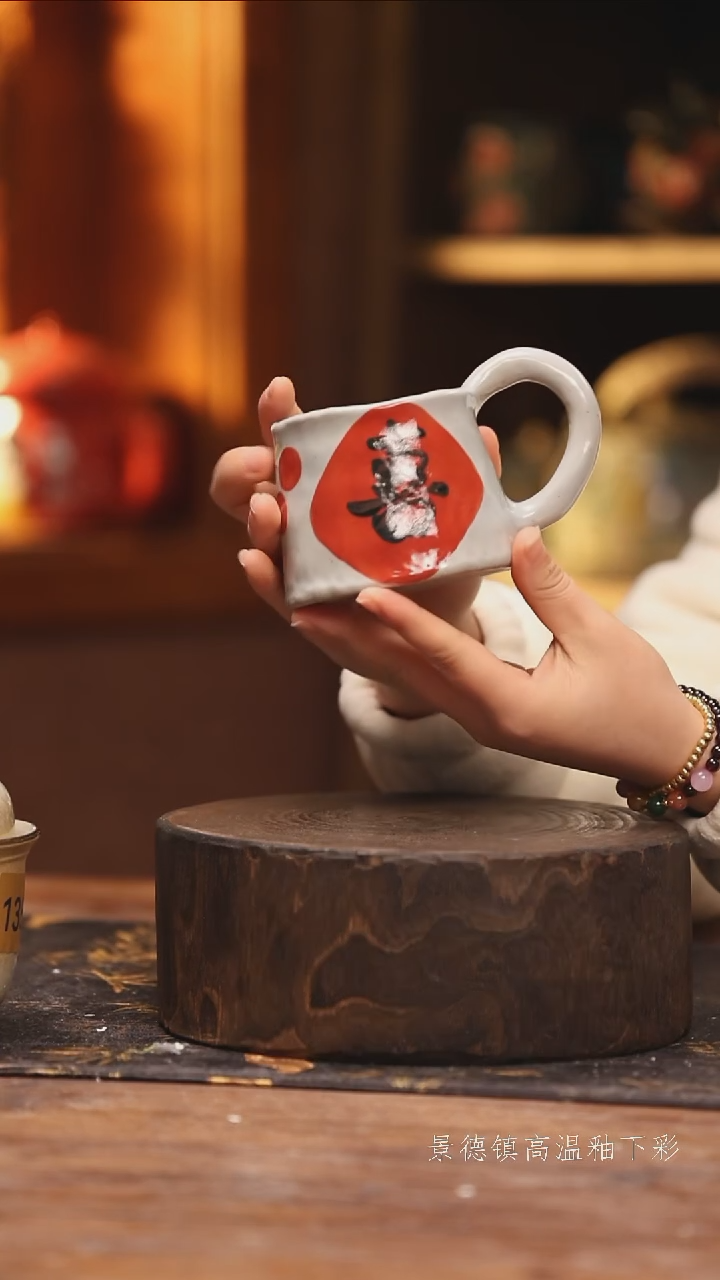 陶瓷景德镇高温釉下手绘陶瓷@L174@