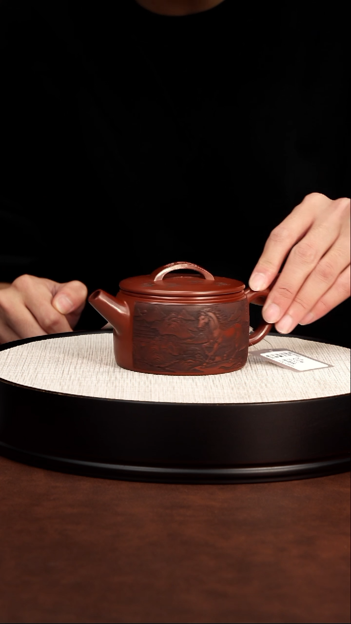 茶壶紫砂 汉瓦大红袍 顾建根