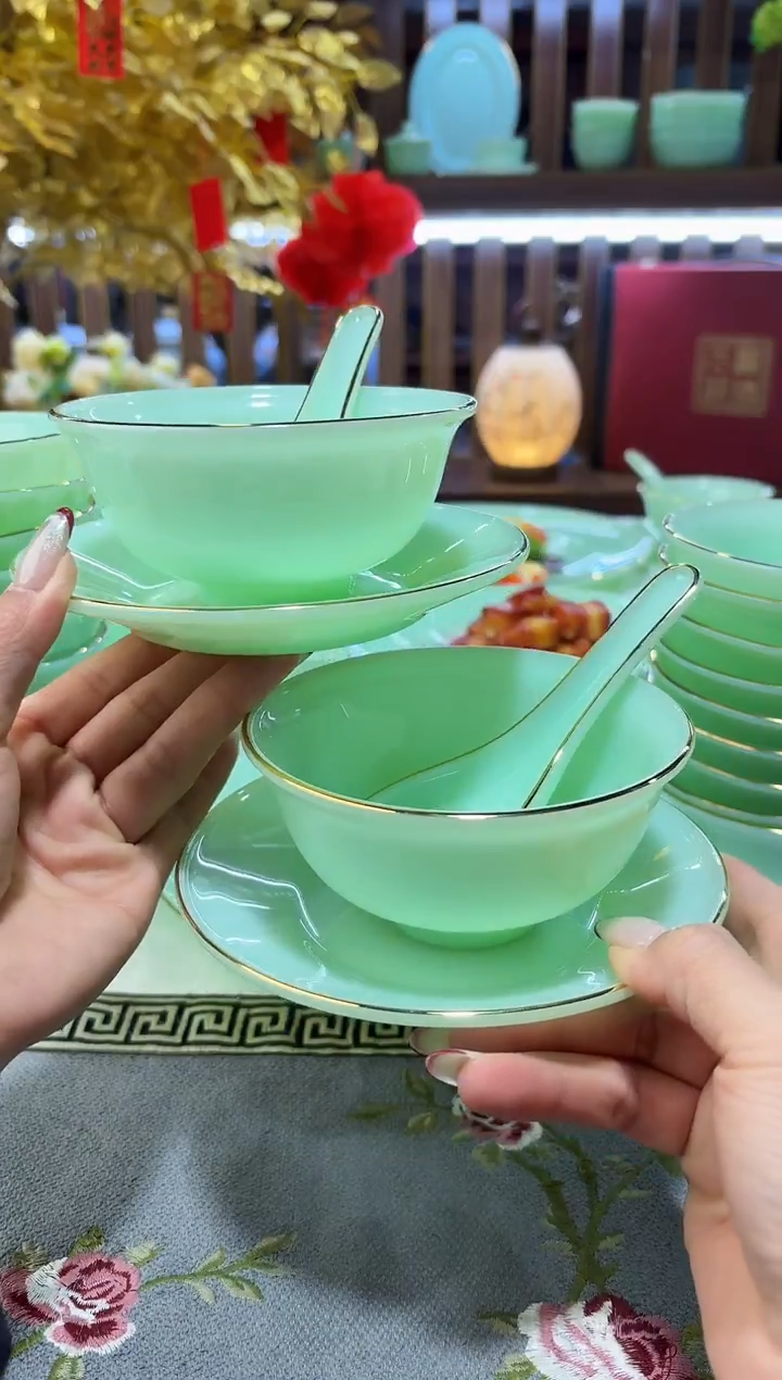 玉瓷三件套2套餐具