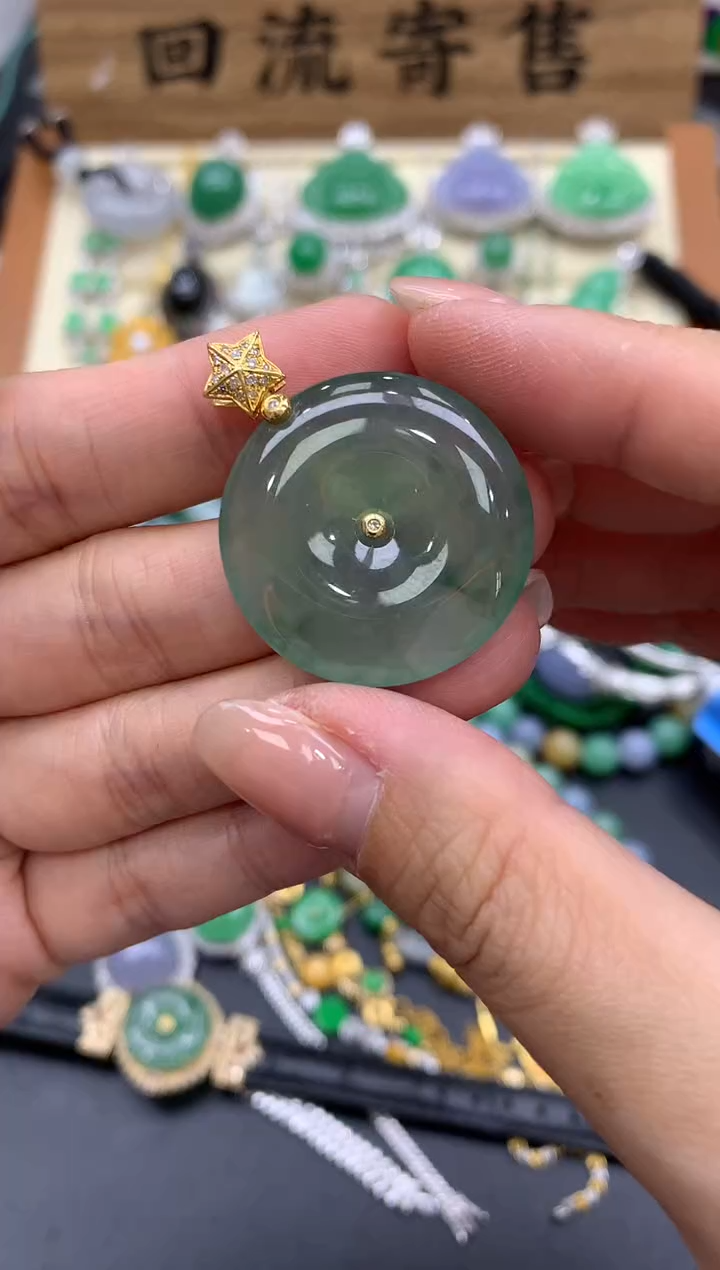 【闪购商品】翡翠颈饰18K金镶嵌447-中国好珍宝