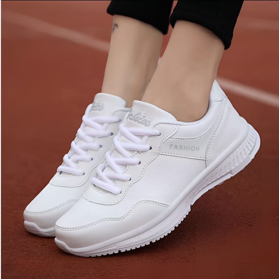 耐磨跑步鞋女轻便夏季单鞋时尚皮面舒适小道吸汗透气0702