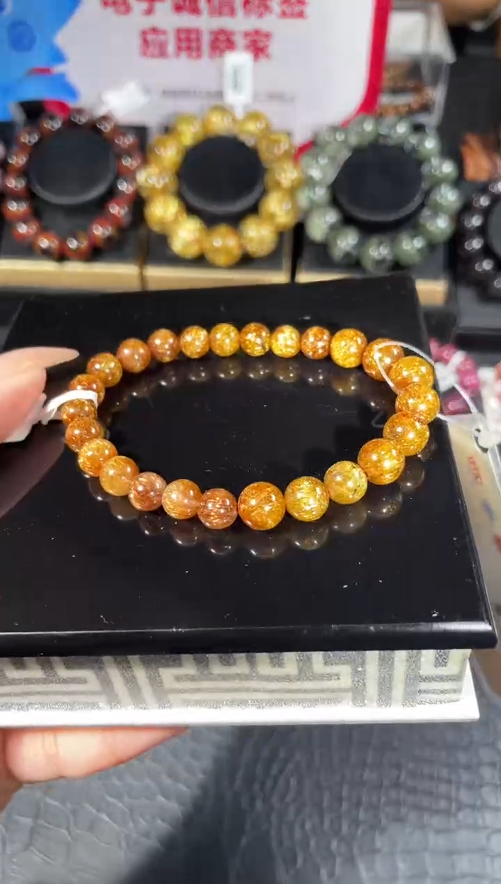 未镶嵌手链水晶7mm铜发晶手链