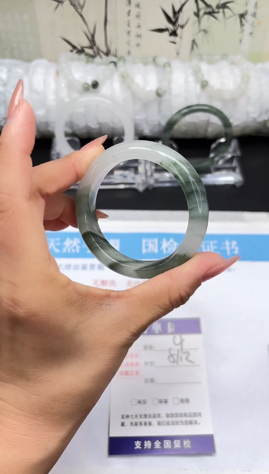未镶嵌手镯石英质玉A4-50/51/52