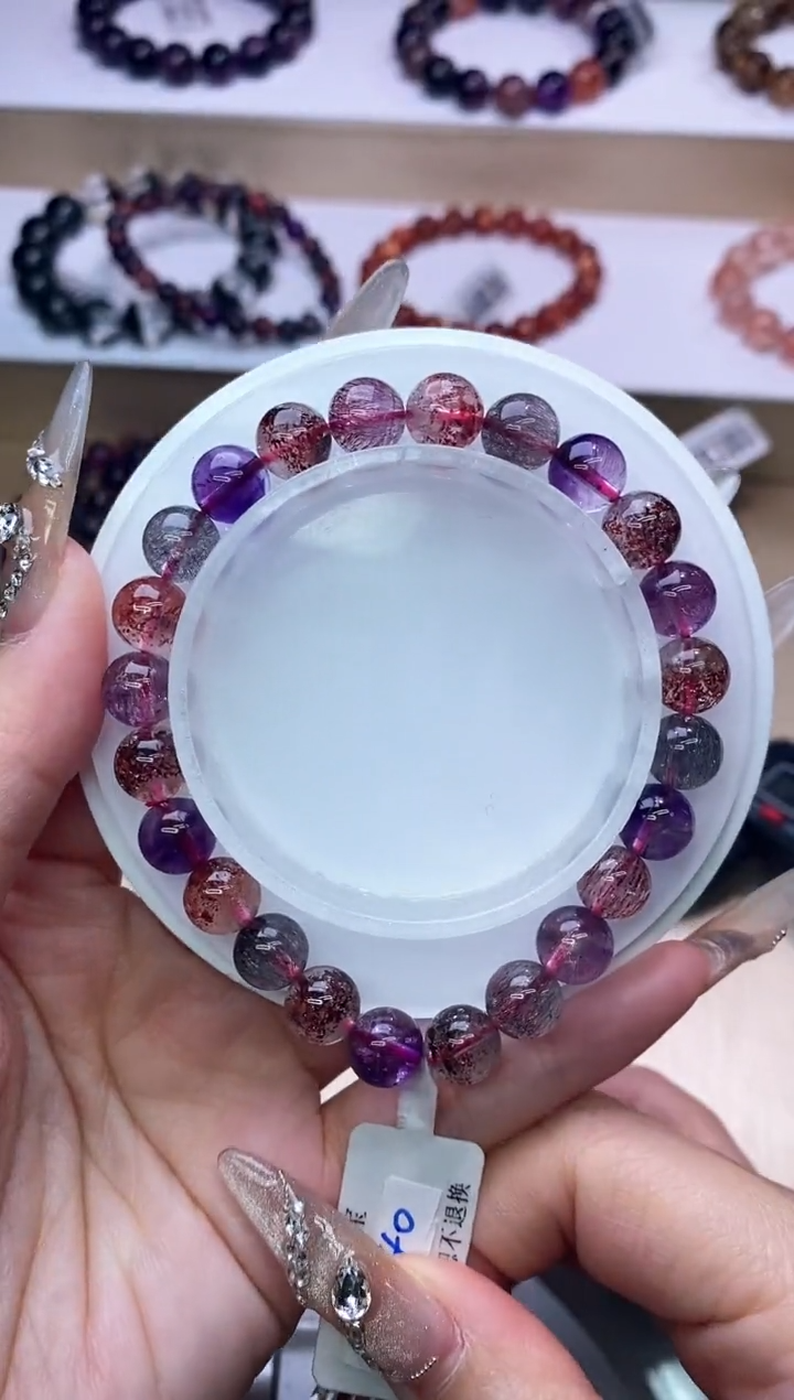 【闪购商品】水晶手链未镶嵌黑加仑超七单圈7m+