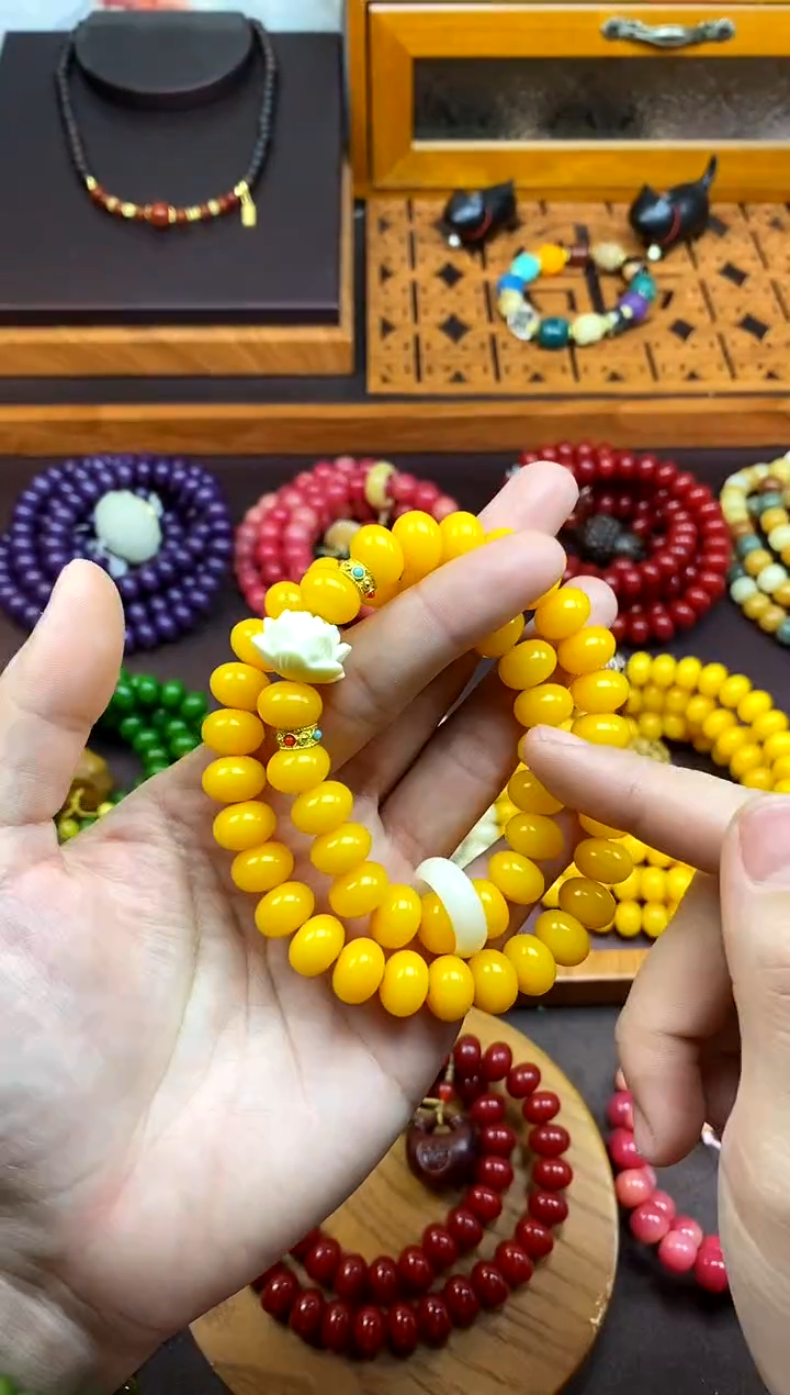 【闪购商品】白玉菩提手串黄菩提双圈跑环