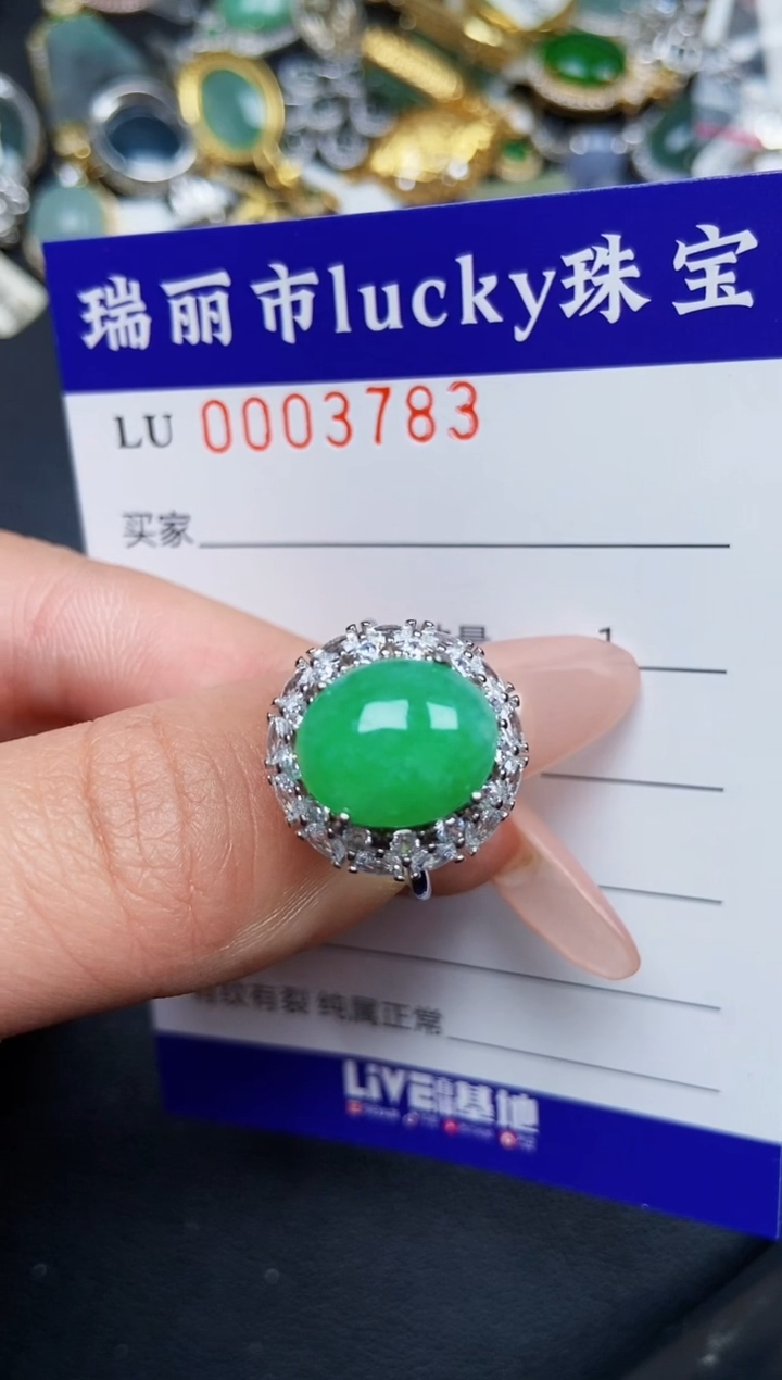 【闪购商品】翡翠颈饰银S925镶嵌3783