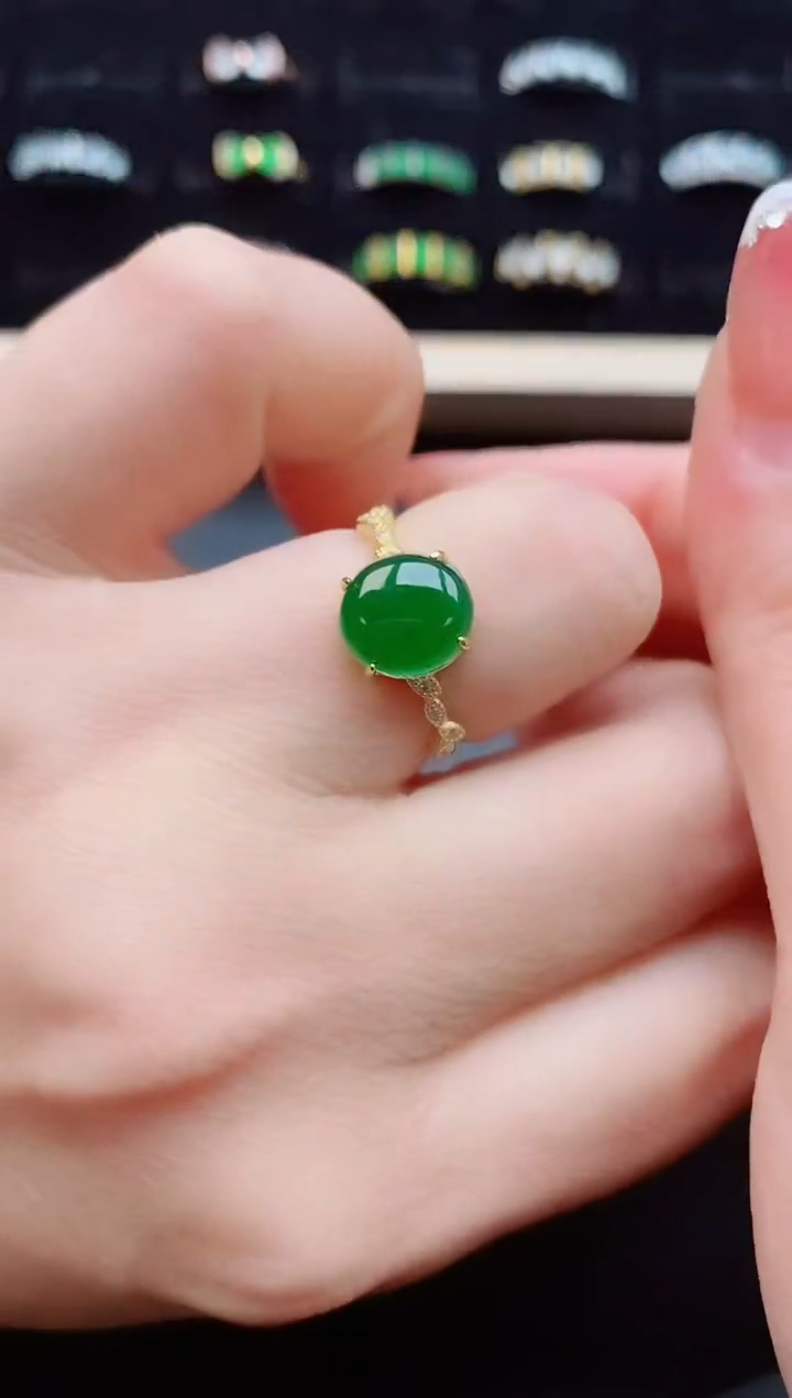 【闪购商品】翡翠戒指银S925镶嵌12121