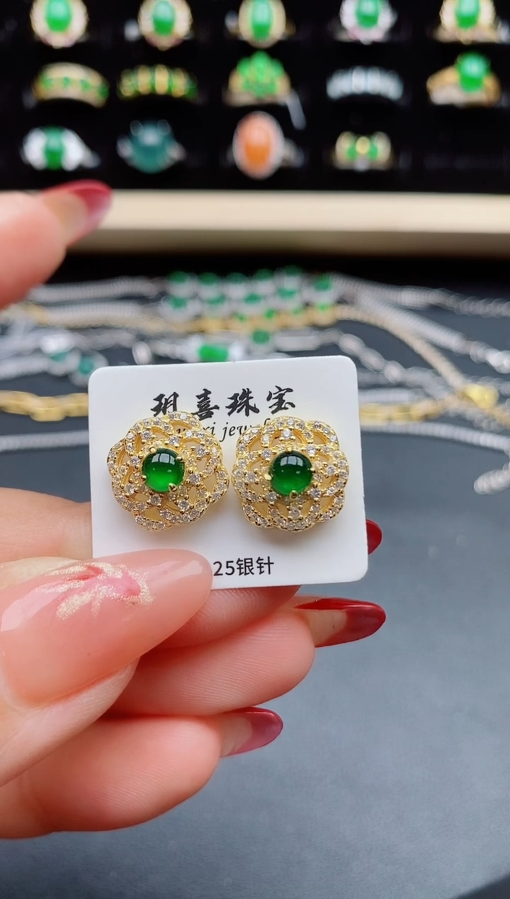 【闪购商品】翡翠戒指银S925镶嵌321321