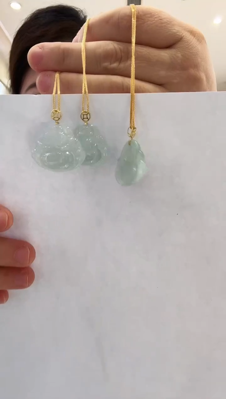 翡翠18K金镶嵌颈饰【66】（多样性发一）