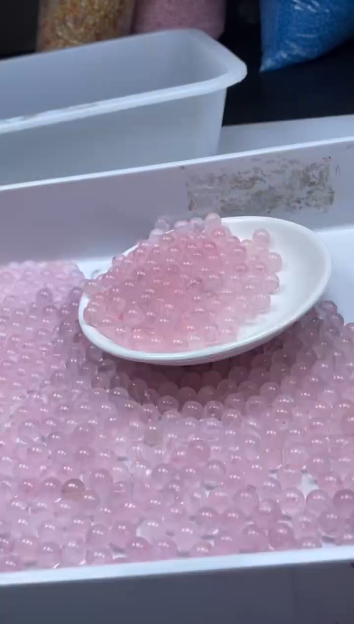 未镶嵌颈饰水晶w933粉水晶8mm*30颗