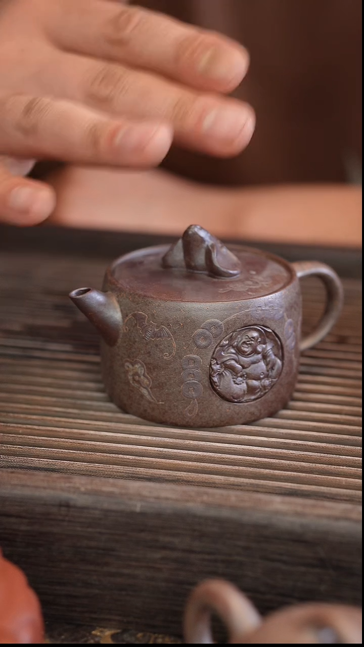 茶壶紫砂五福临门 150cc