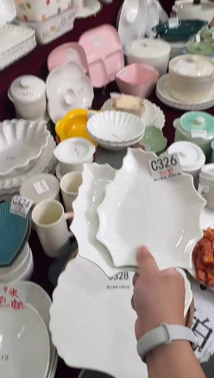 摆件陶C326 2个陶瓷餐具库存微瑕介意勿拍