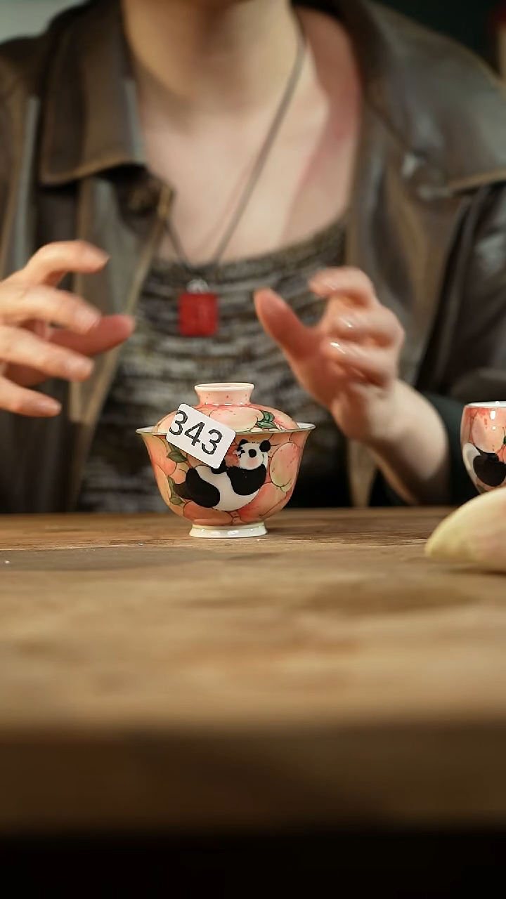 新品！设计师手绘柴窑动物系列  紫霞