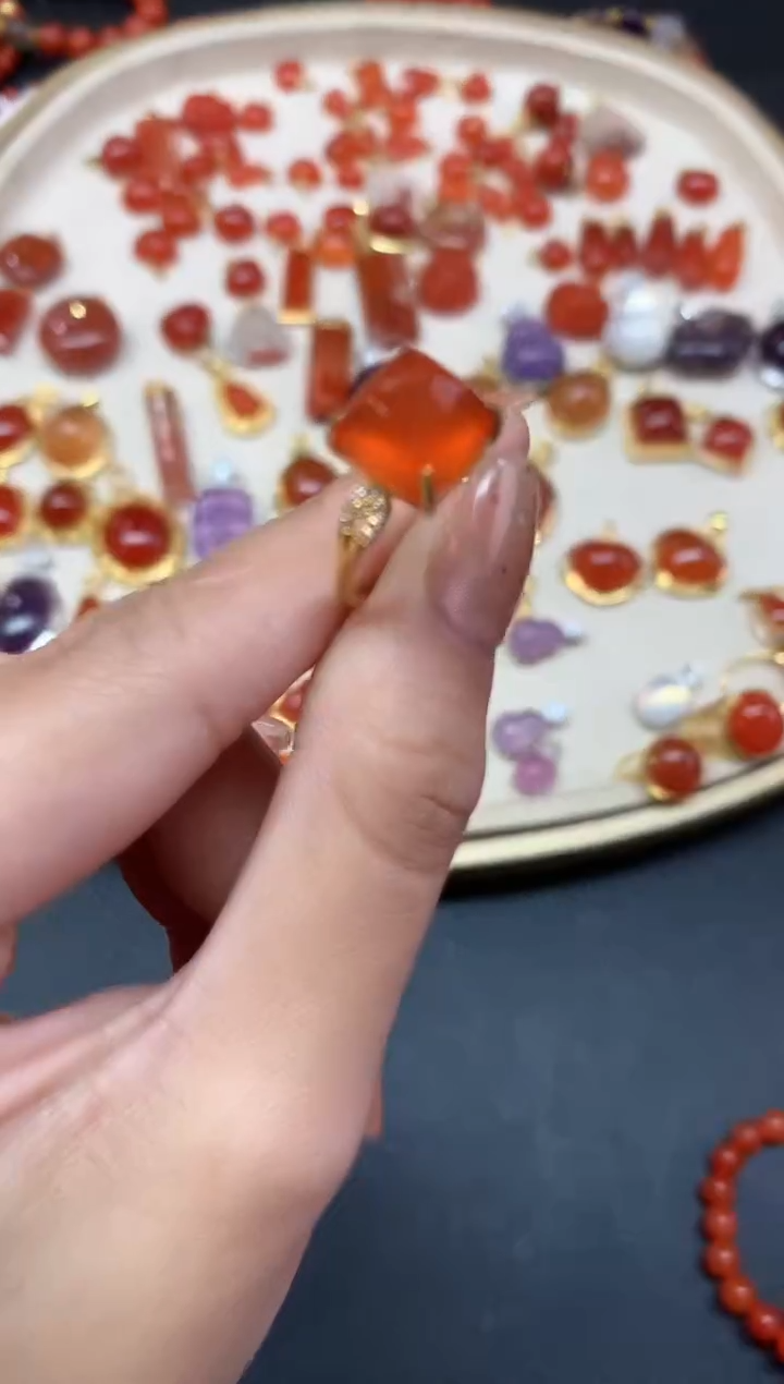 【闪购商品】南红玛瑙戒指18K金镶嵌戒指A149|2800