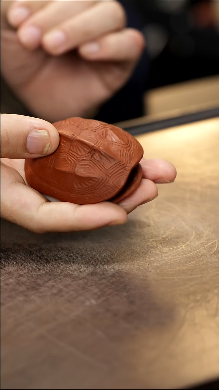 紫砂茶宠紫砂龟壳