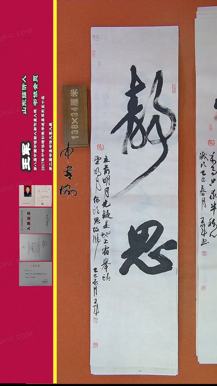 【闪购商品】书法504王军书法精品作品