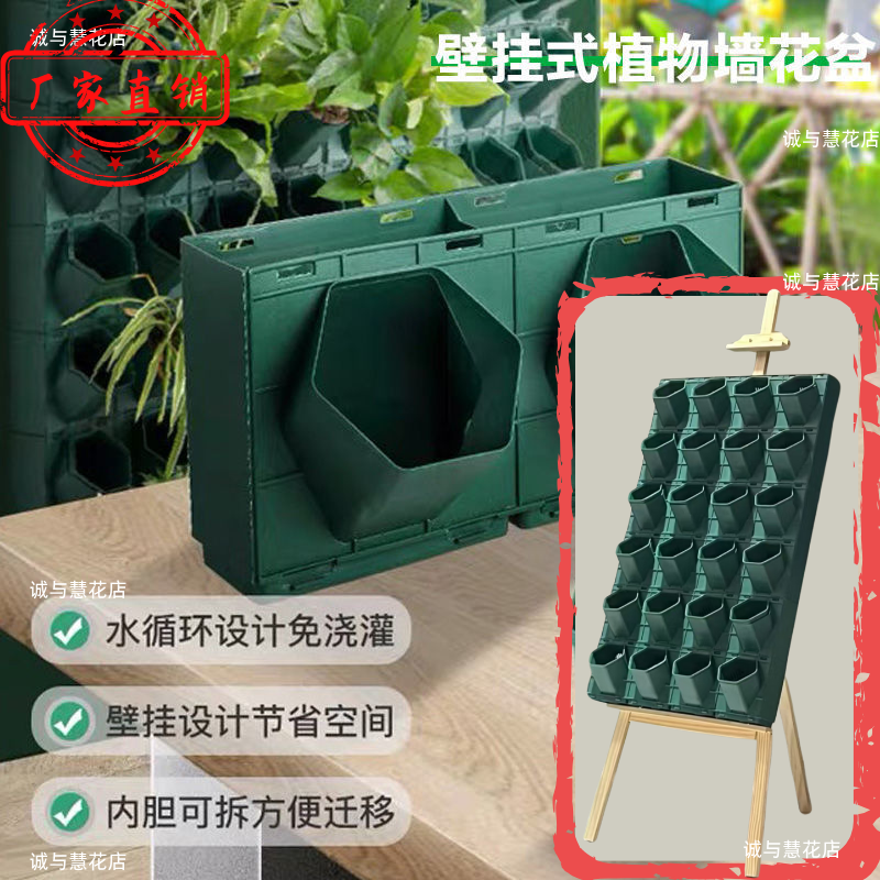 小某书同款花架画架植物盒蜂巢种植盒室内装饰墙