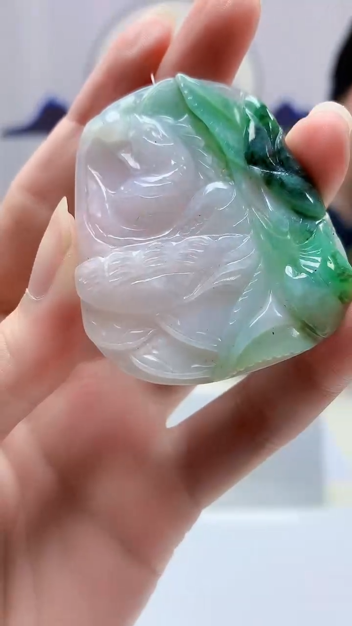 【闪购商品】定制翡翠未镶嵌4688zm-毛货挂件99