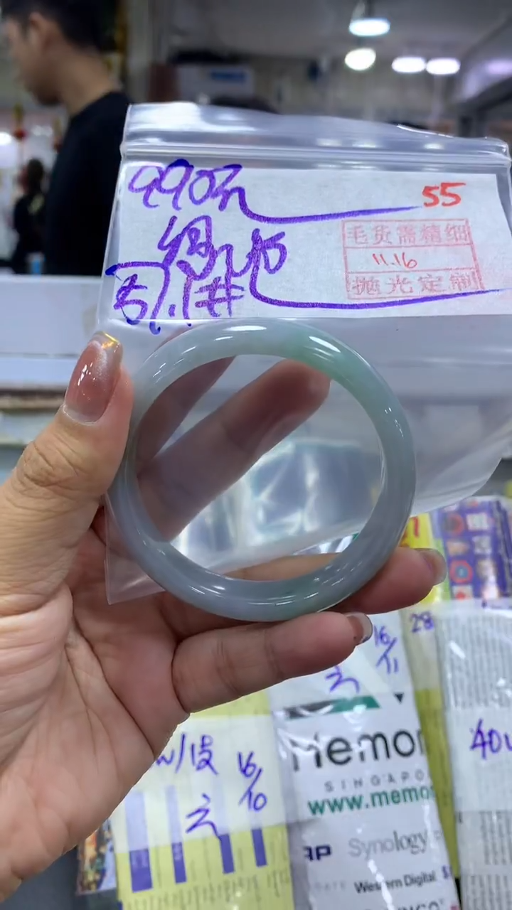 未镶嵌定制翡翠绿**情毛货需精细抛光+拍一发一+55