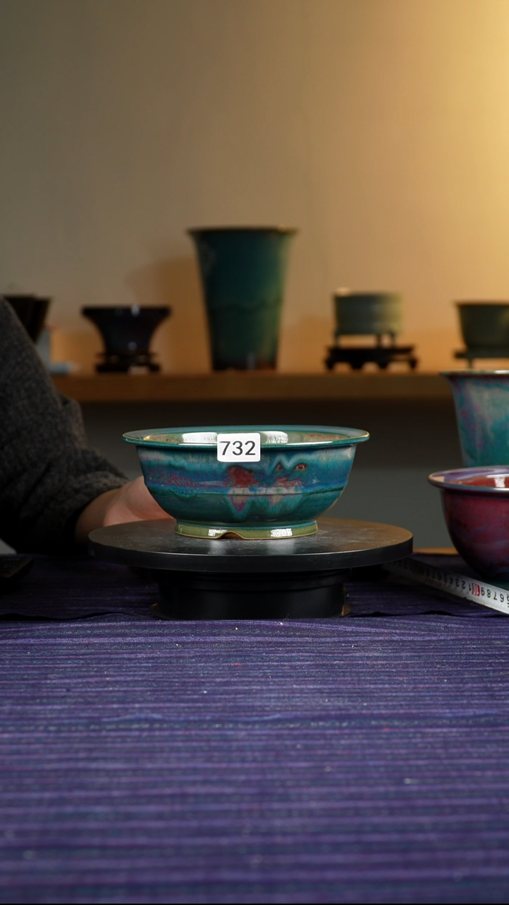732窑变花盆7.5/6.5/18.5/15