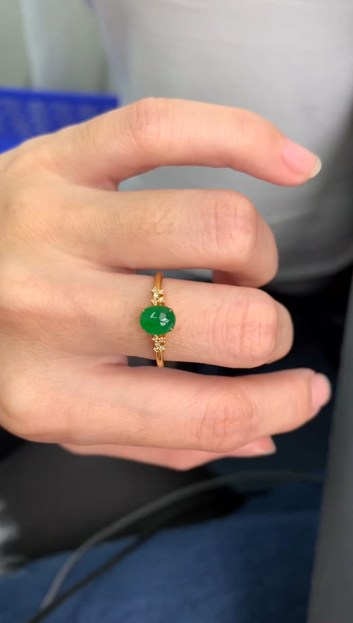 【闪购商品】定制翡翠18K金镶嵌模式推广期24小时鉴赏期