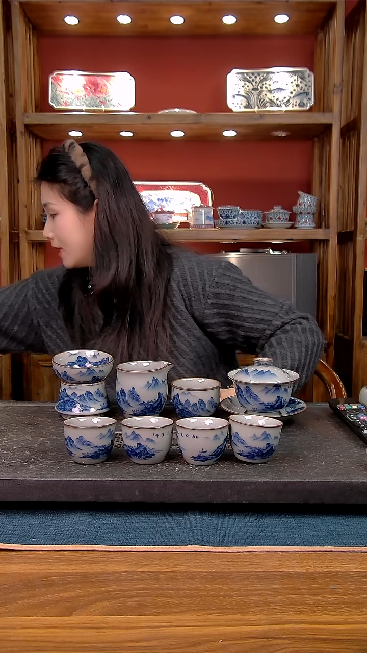 简装家用款8件套 老陶泥开片纹陶瓷茶具