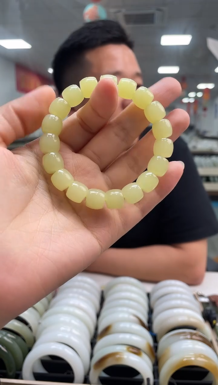 手链未镶嵌和田玉精品黄玉直切卡11手串随机发一件