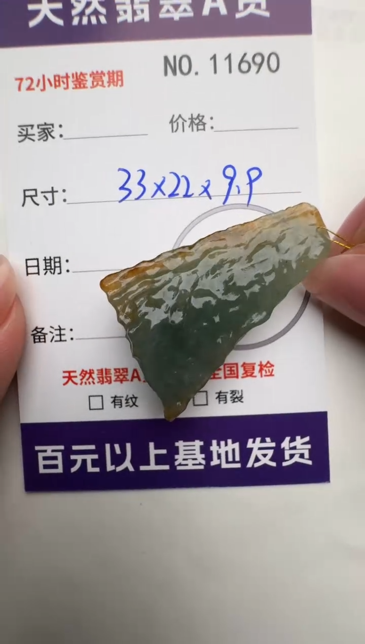 【闪购商品】翡翠颈饰未镶嵌原石11690