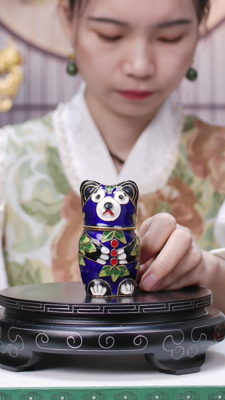 【闪购商品】非遗技艺 景泰蓝牙签筒宝蓝