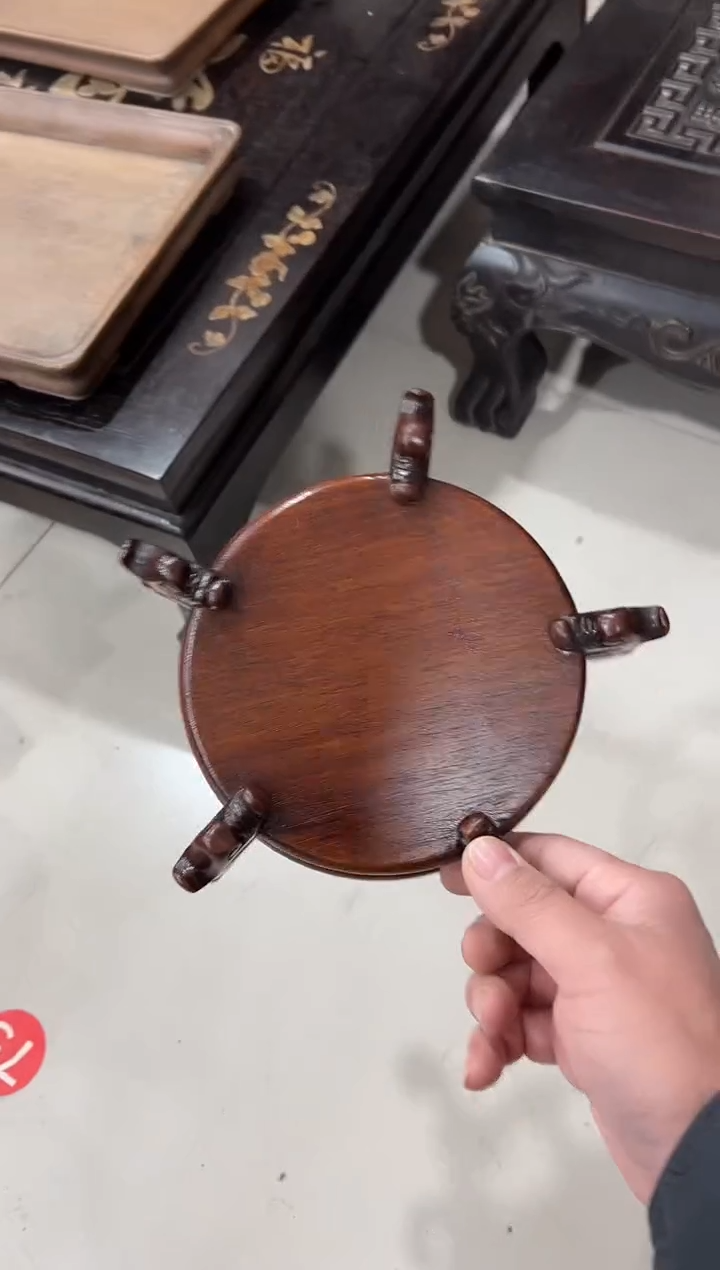 一****奇花梨五龙底座