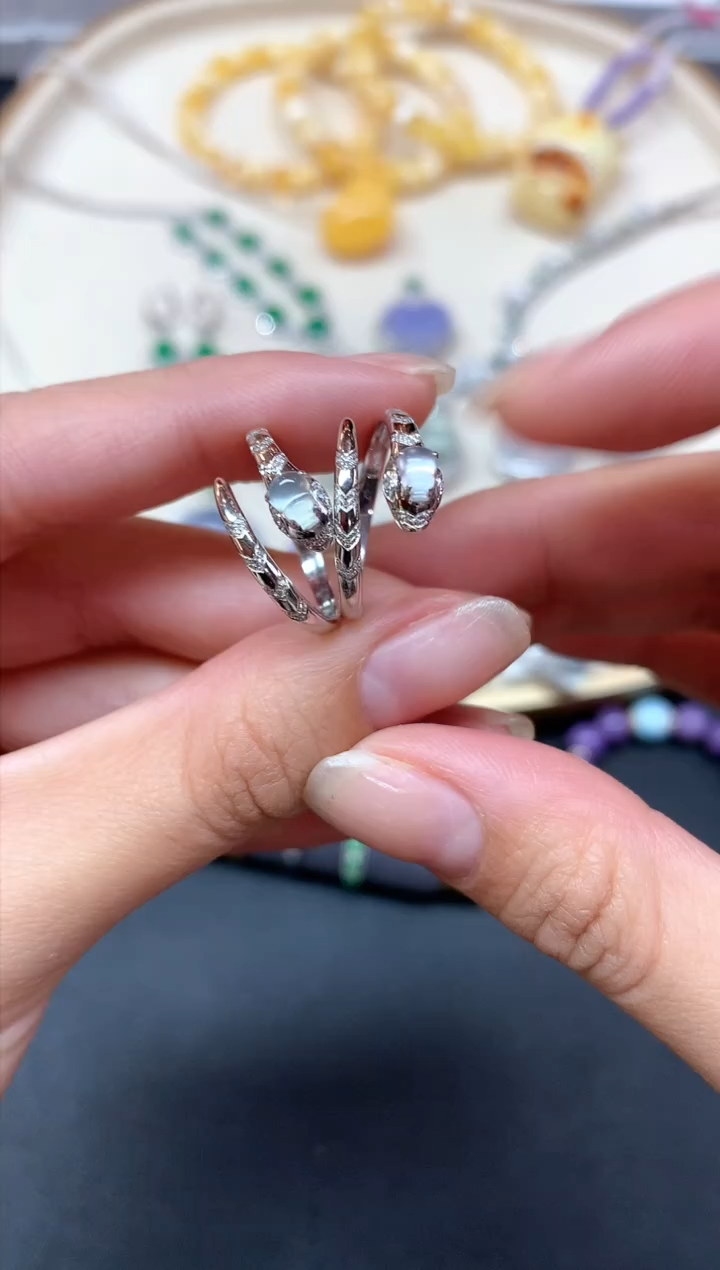 【闪购商品】翡翠戒指18K金镶嵌戒指多样性发其一A100|1980