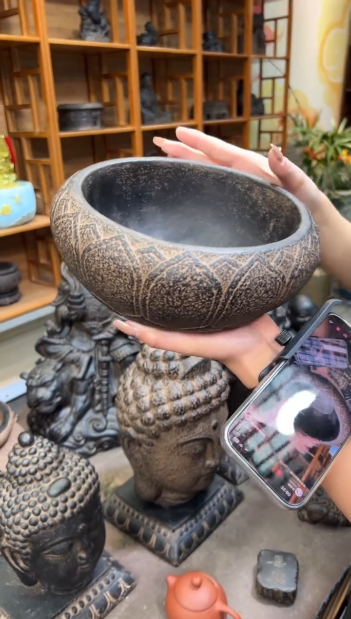 陶土【火山泥】莲花钵