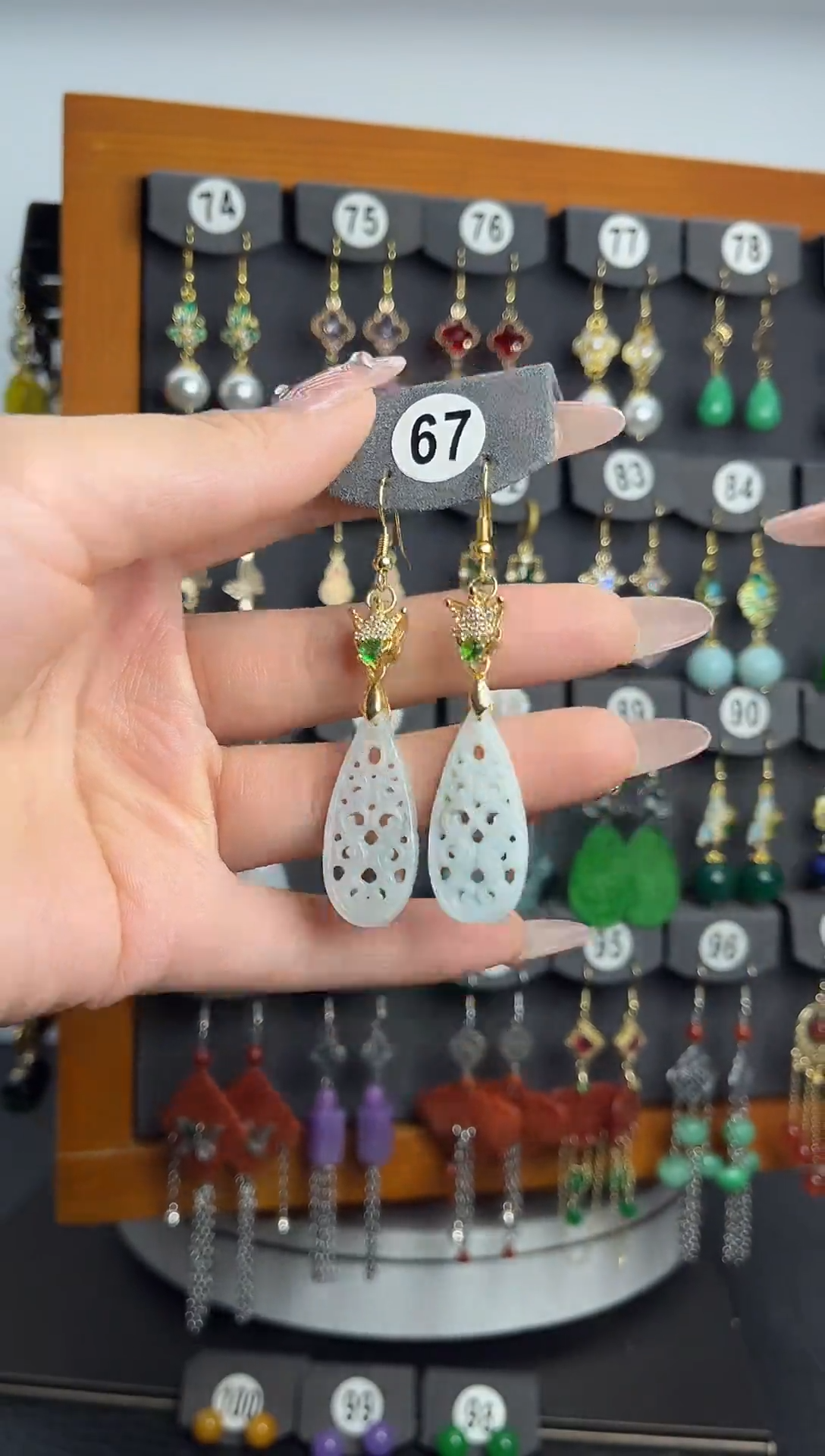 未镶嵌翡翠耳饰水滴耳饰