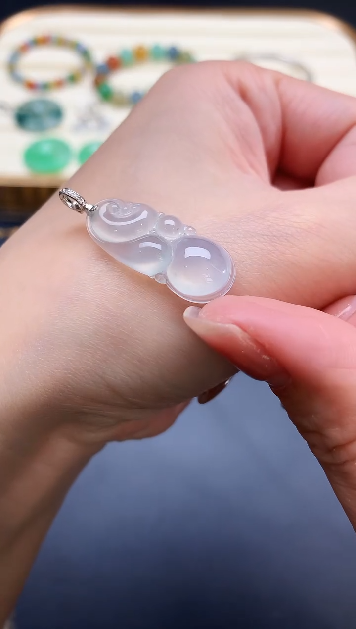 【闪购商品】翡翠吊坠(不含链)18K金镶嵌j13葫芦|1180+0