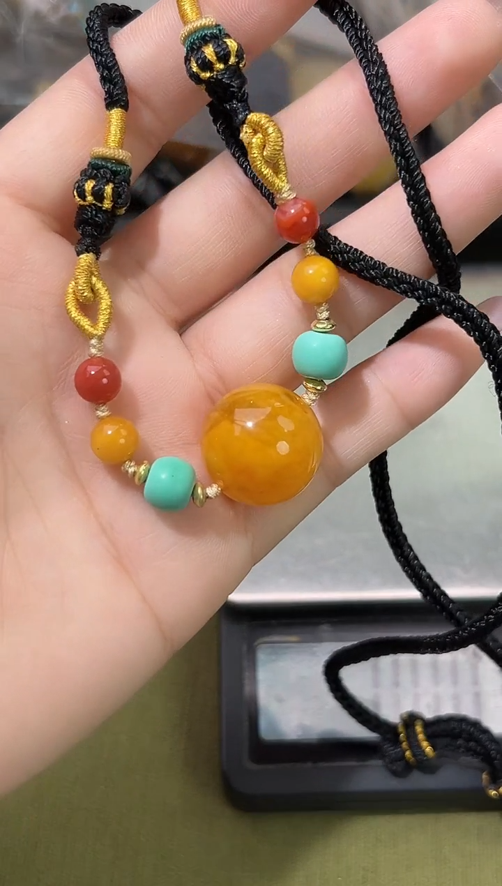 裸石琥珀未镶嵌天然琥珀蜜蜡吊坠 18.3+