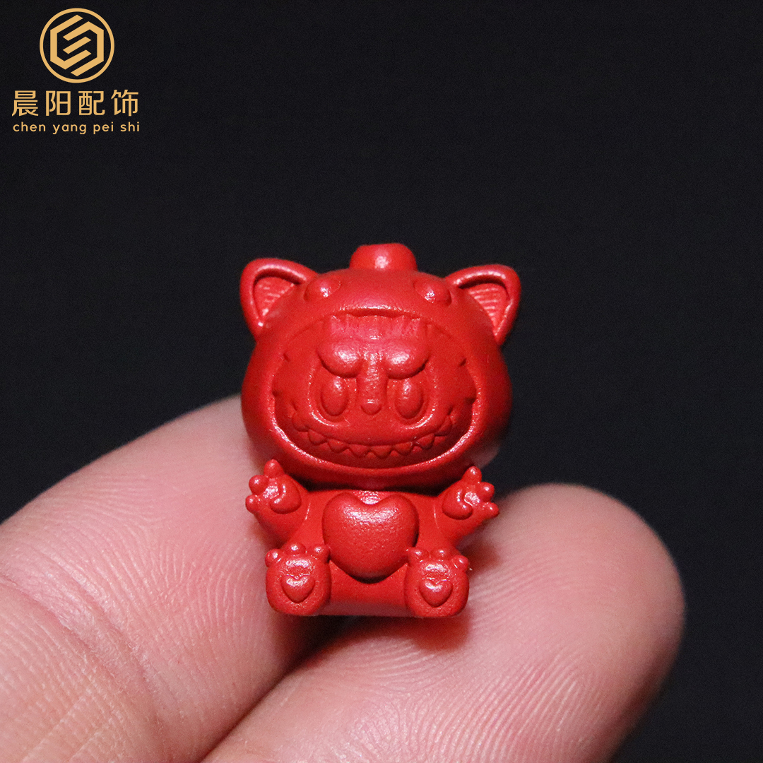 含辰砂工艺品朱砂拉布不背云侧挂提溜吊坠菩提手串链diy文玩配饰