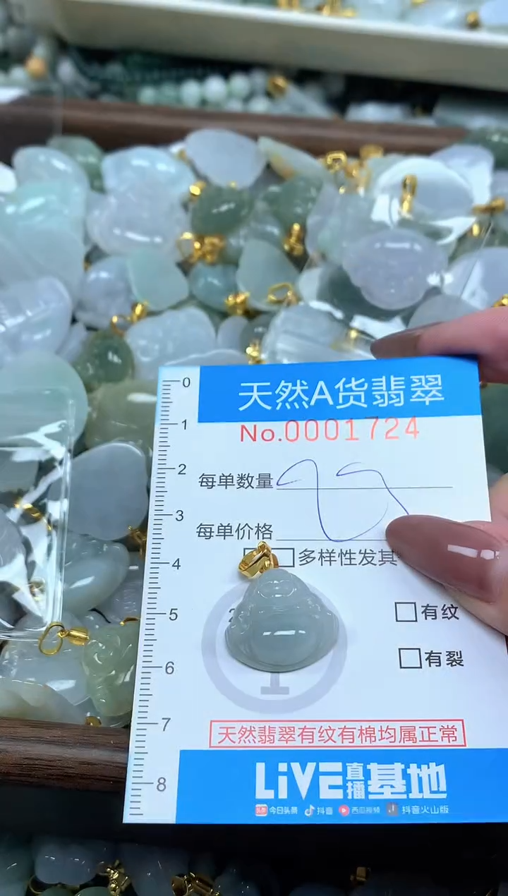 颈饰未镶嵌翡翠净货挂件-1724