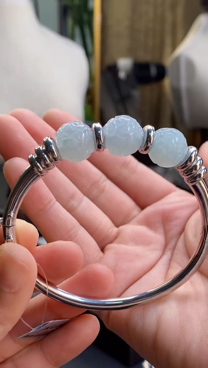 颈饰银S925镶嵌翡翠19589