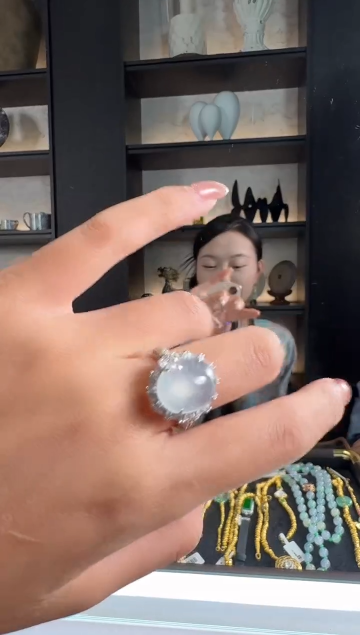 银S925镶嵌戒指翡翠89