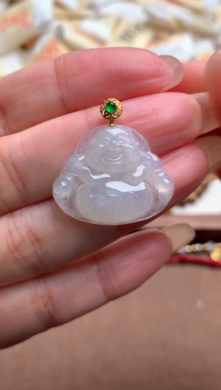18K金镶嵌挂件翡翠一 福利