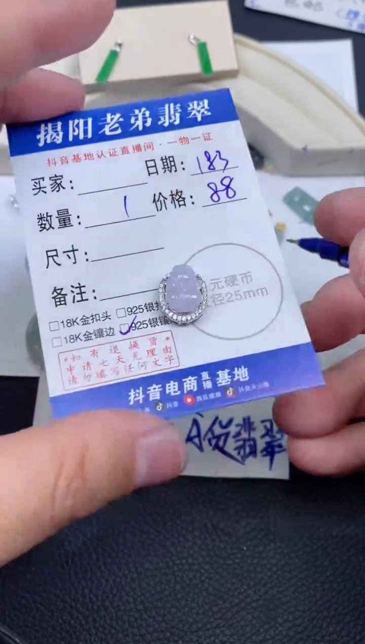 【闪购商品】翡翠颈饰银S925镶嵌多样性发其中一件