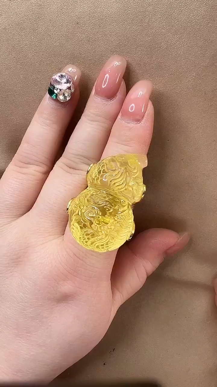 琥珀颈饰未镶嵌戒指