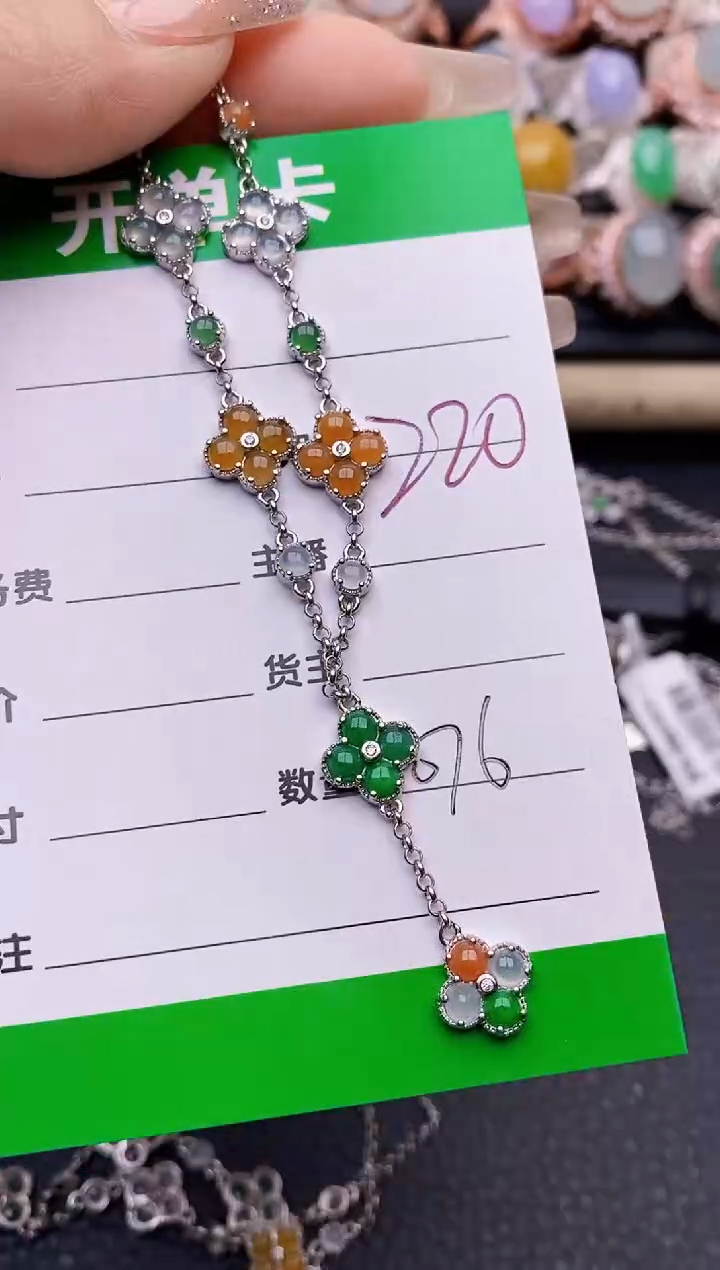 【闪购商品】翡翠戒指银S925镶嵌1076