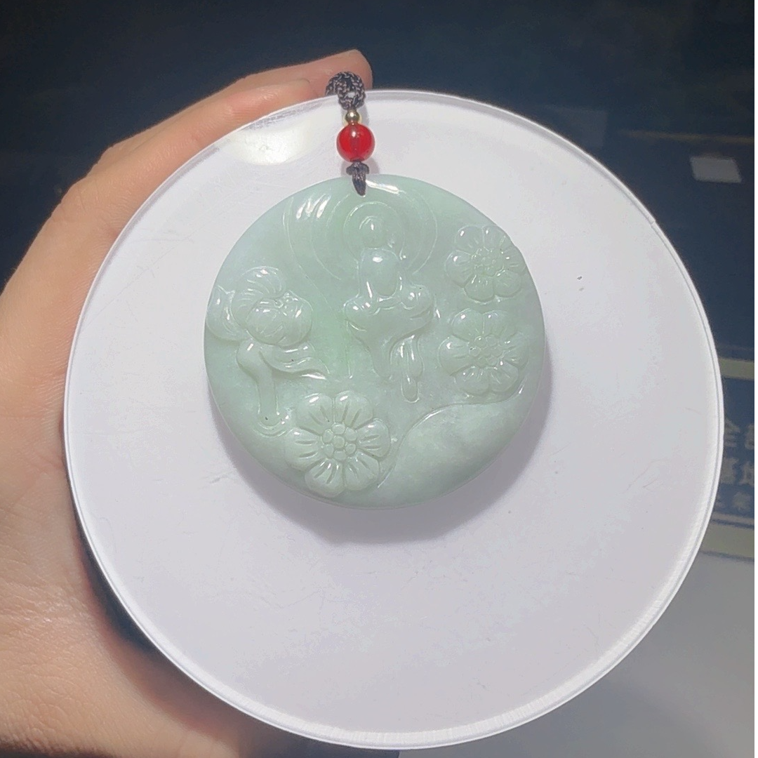 翡翠A货时尚花牌吊坠GS-0002