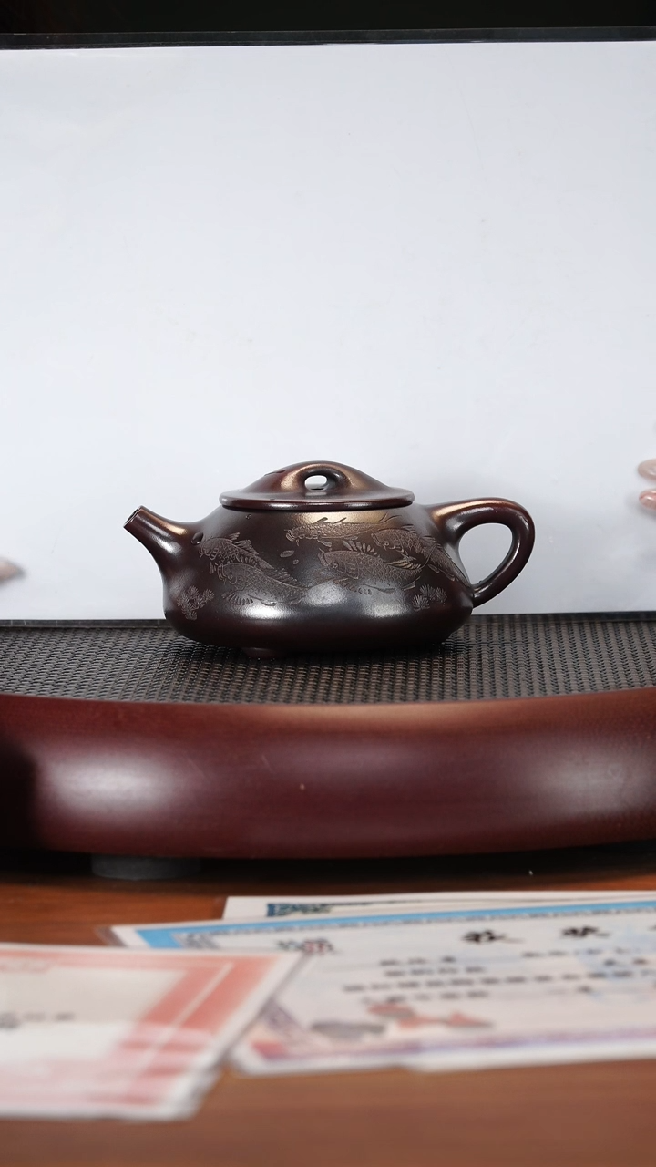 【闪购商品】紫砂茶壶2136YLX景舟石瓢龙山古乌泥280c