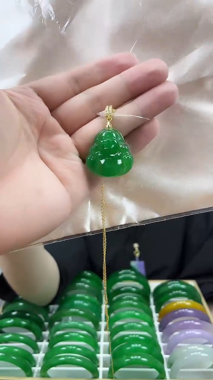 砖雕s7 辣阳绿佛公吊坠