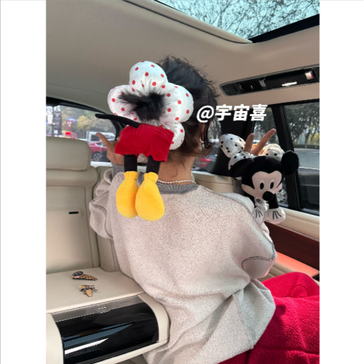 O2-033【米奇丝绸红色波点小花发圈】屁股